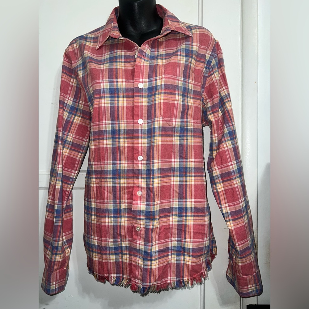Nwt Frame women's checkered button down shirt size small